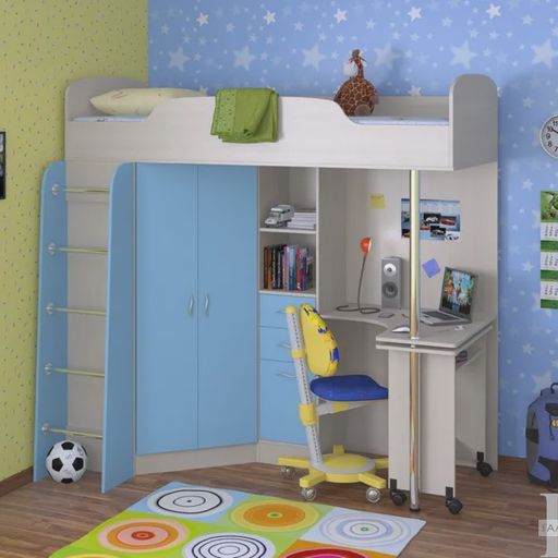 Кровать-чердак «Теремок 1»